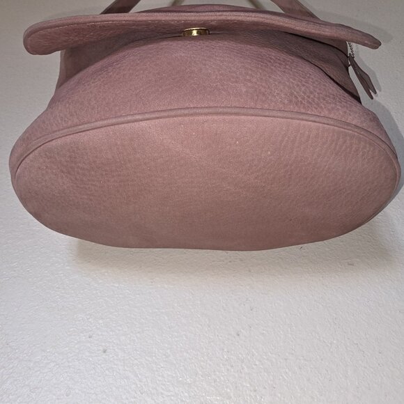 Vintage Sonoma Nubuck Suede Rose Pink Crossbody Flap BAG - Picture 16 of 16